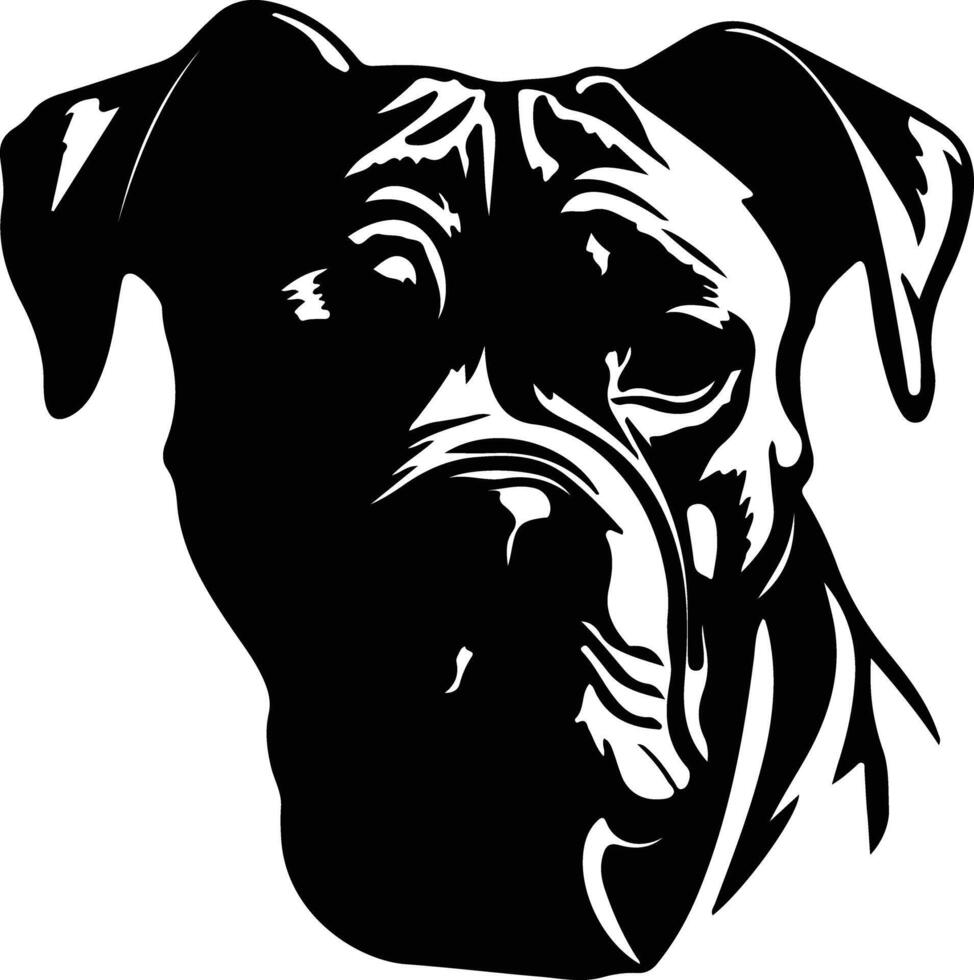 Cane Corso  silhouette portrait vector