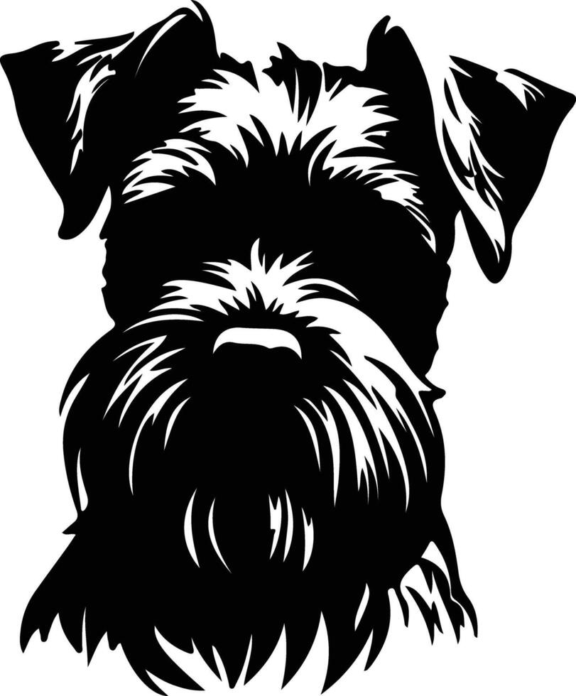 Standard Schnauzer black silhouette vector