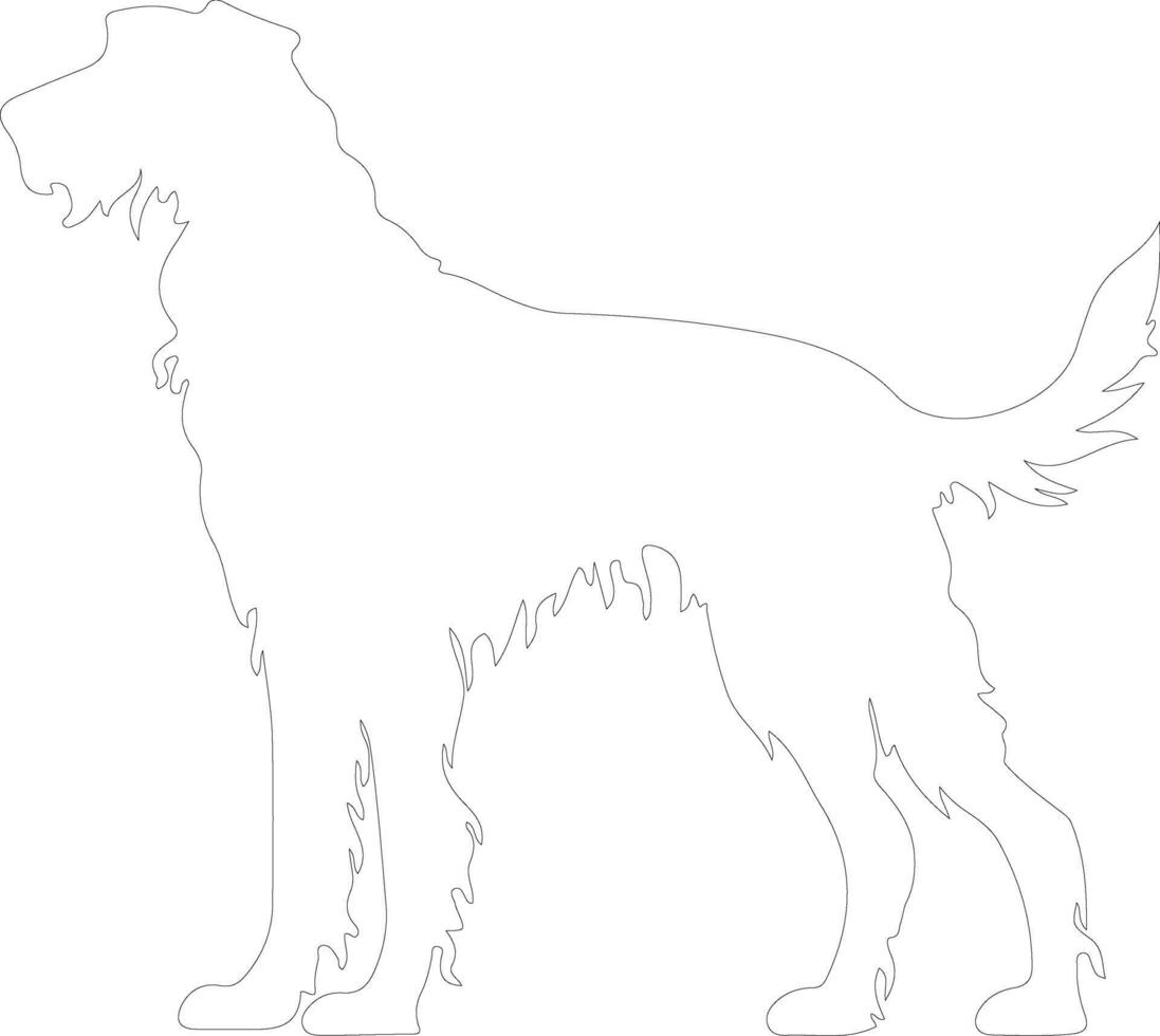 Scottish Deerhound outline silhouette vector