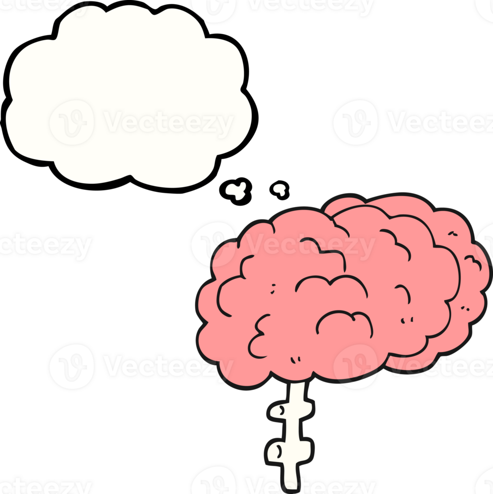 thought bubble cartoon brain png