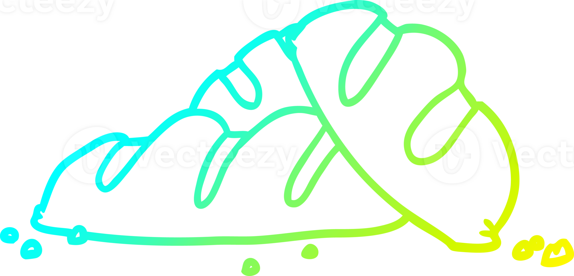 cold gradient line drawing loaves of freshly baked bread png