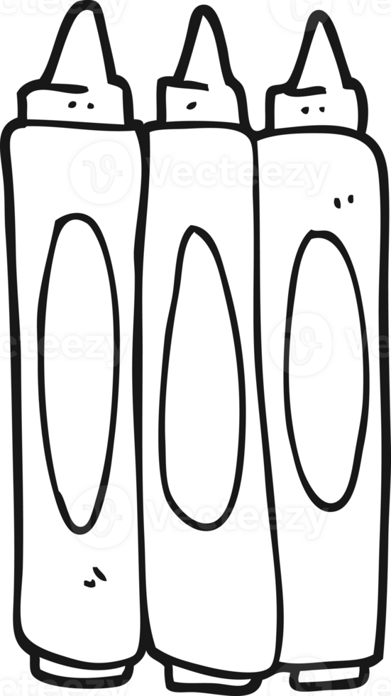 black and white cartoon crayons png