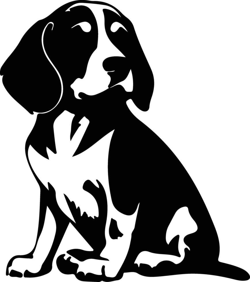 beagle negro silueta vector