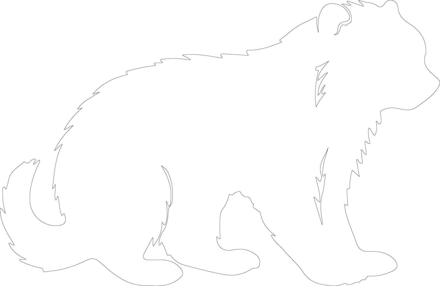 binturong  outline silhouette vector