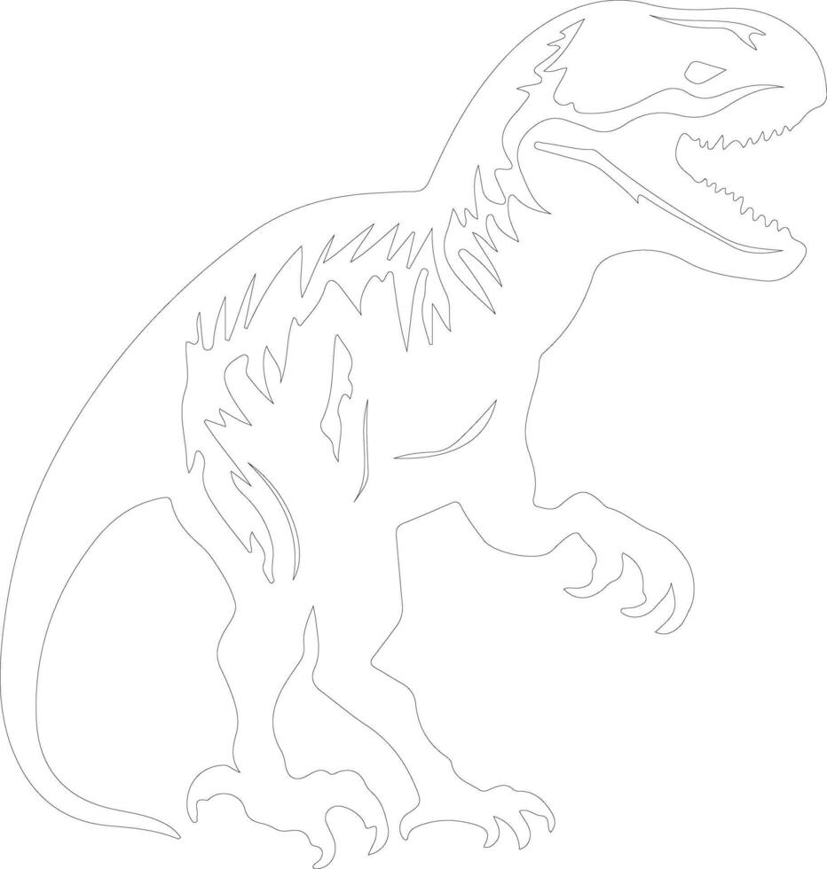 Velociraptor  outline silhouette vector