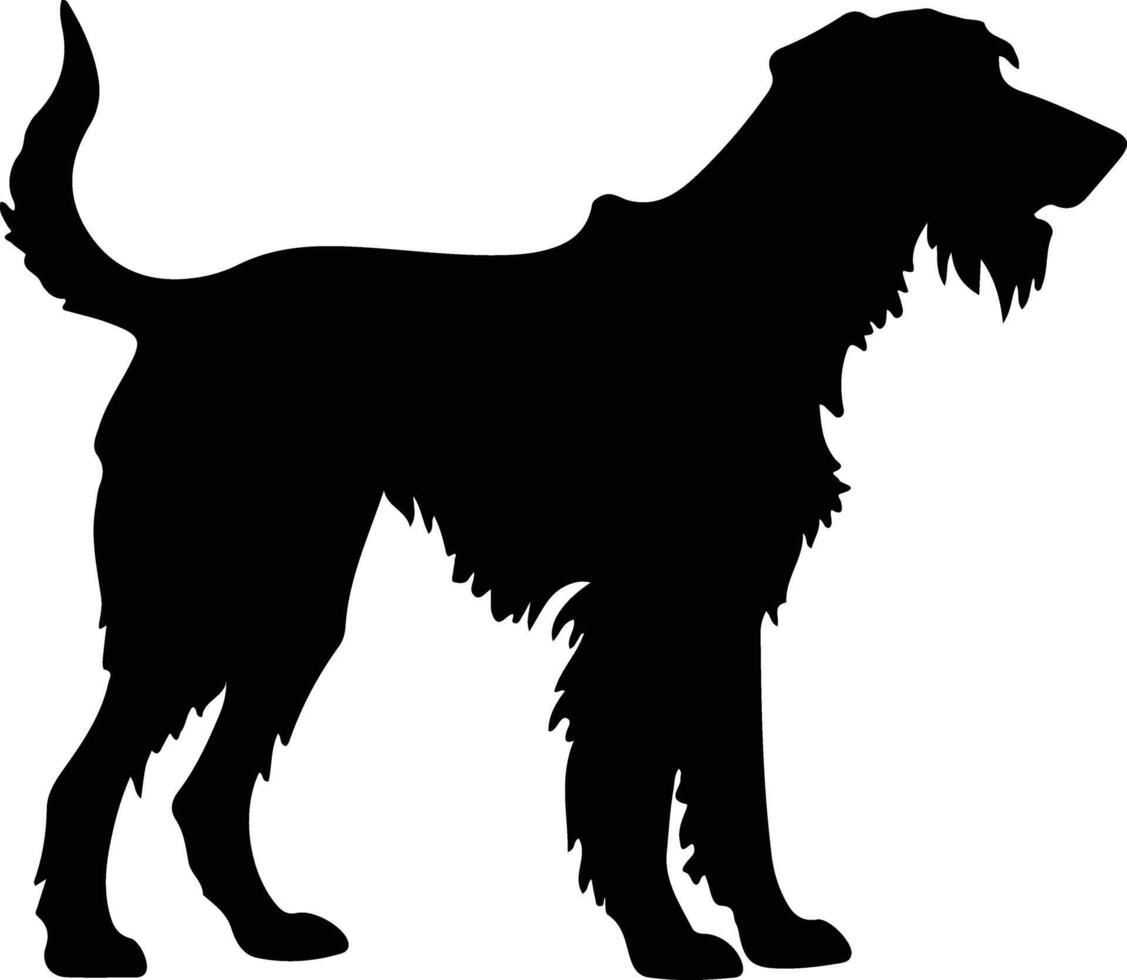 Irish Wolfhound   black silhouette vector