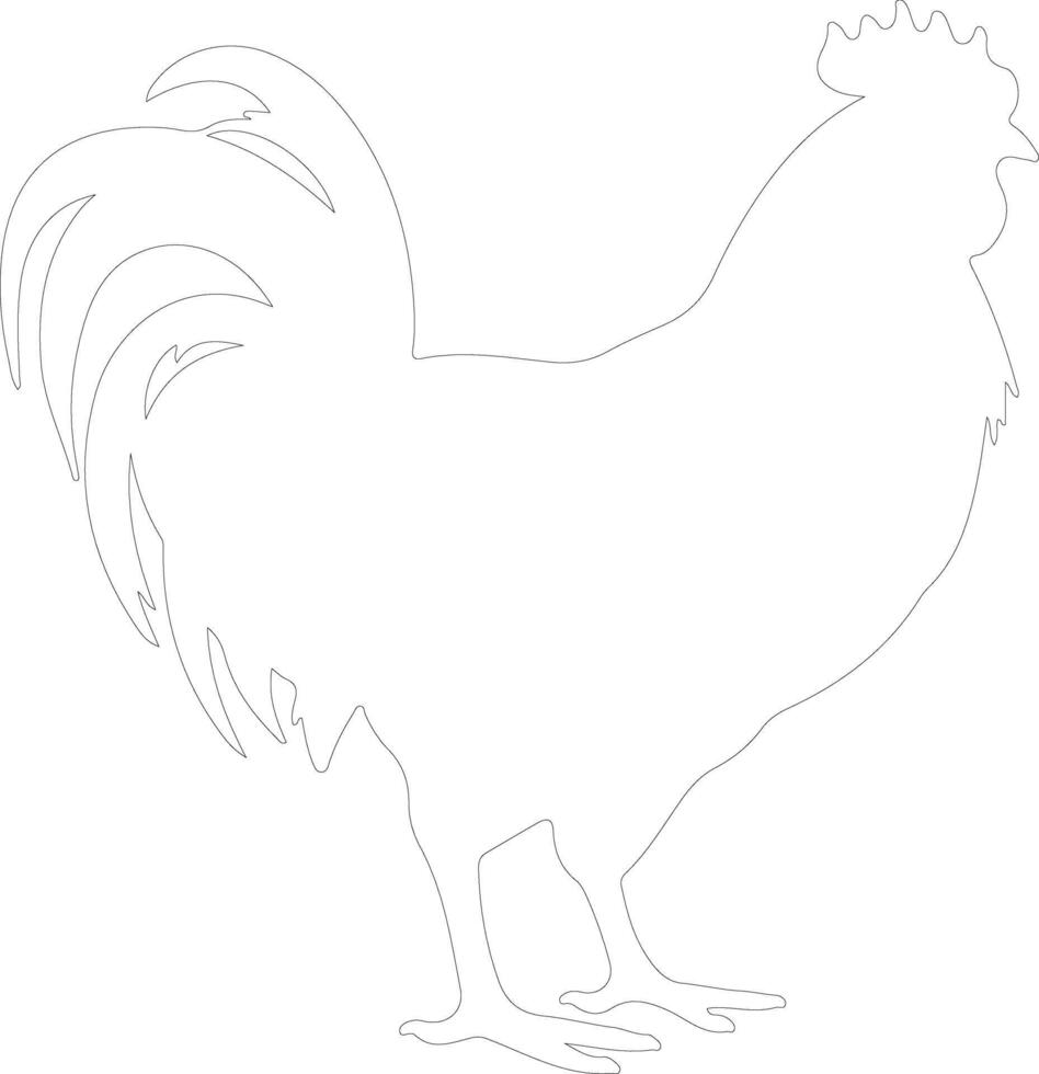 chicken outline silhouette 38487065 Vector Art at Vecteezy