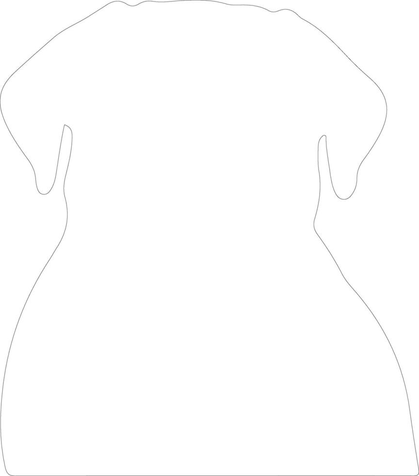 Neapolitan Mastiff  outline silhouette vector