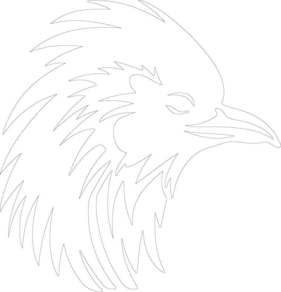 rockhopper penguin    outline silhouette vector