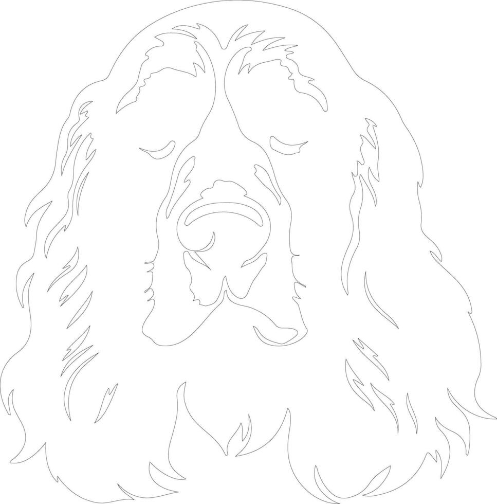 Cocker Spaniel  outline silhouette vector