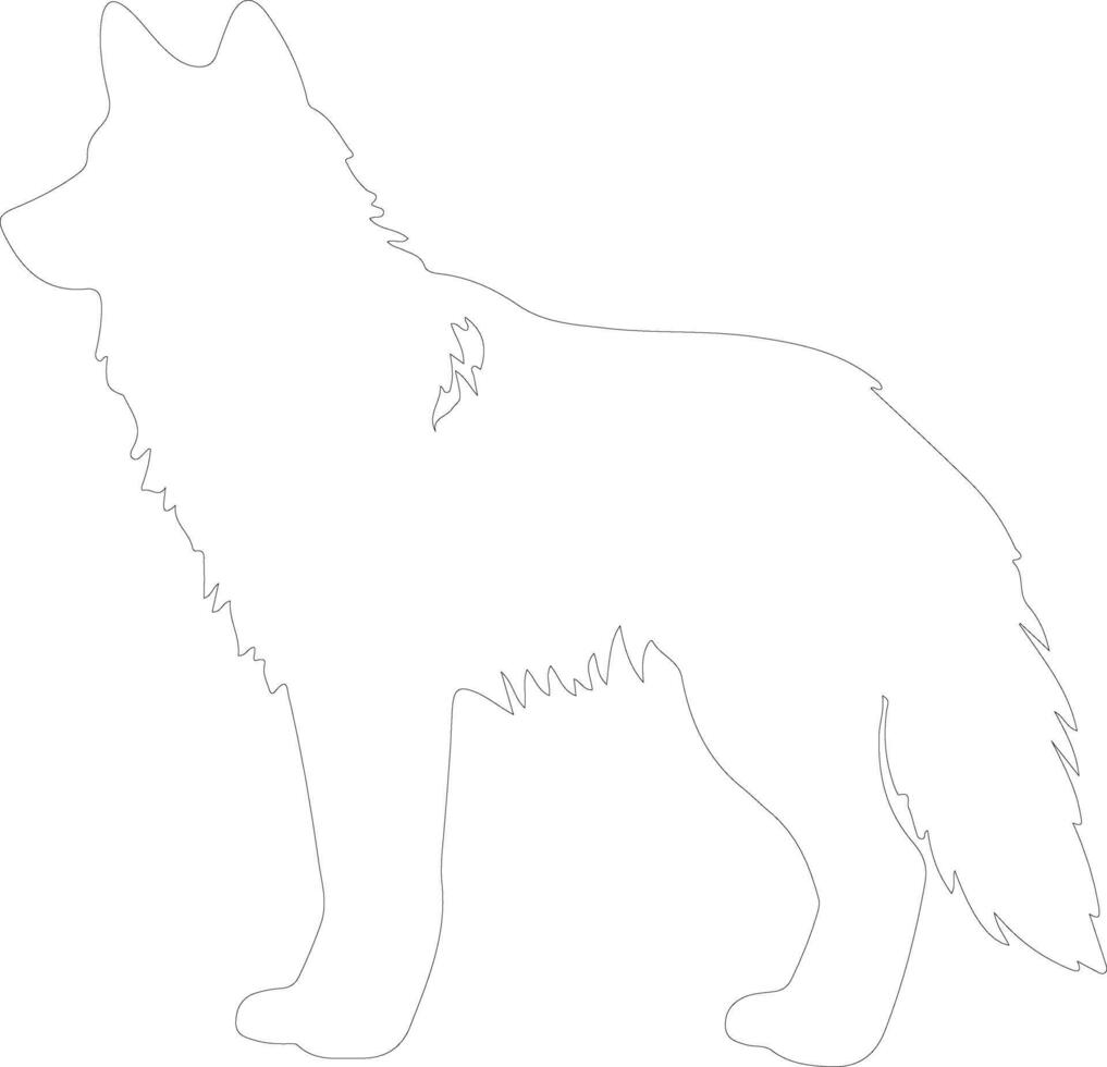 arctic wolf  outline silhouette vector