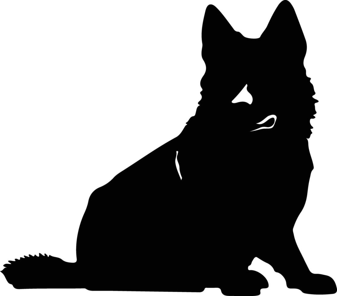 Akita  black silhouette vector