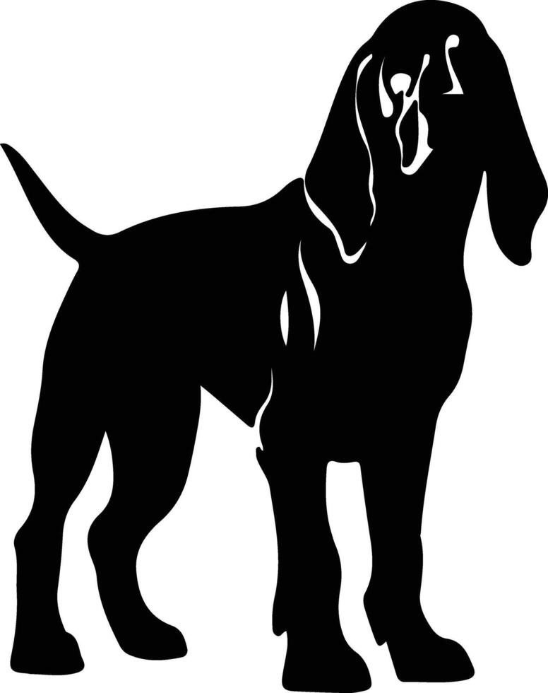 Bloodhound    black silhouette vector