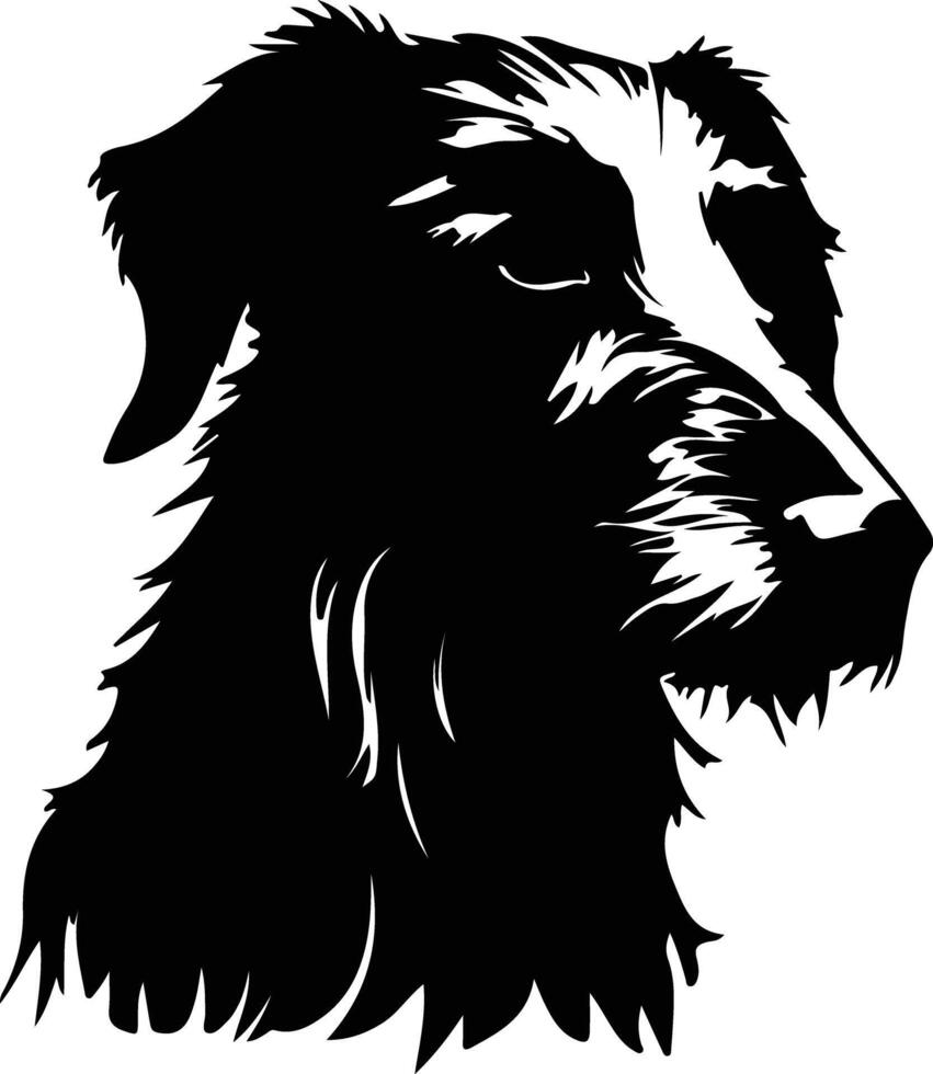 Scottish Deerhound   black silhouette vector