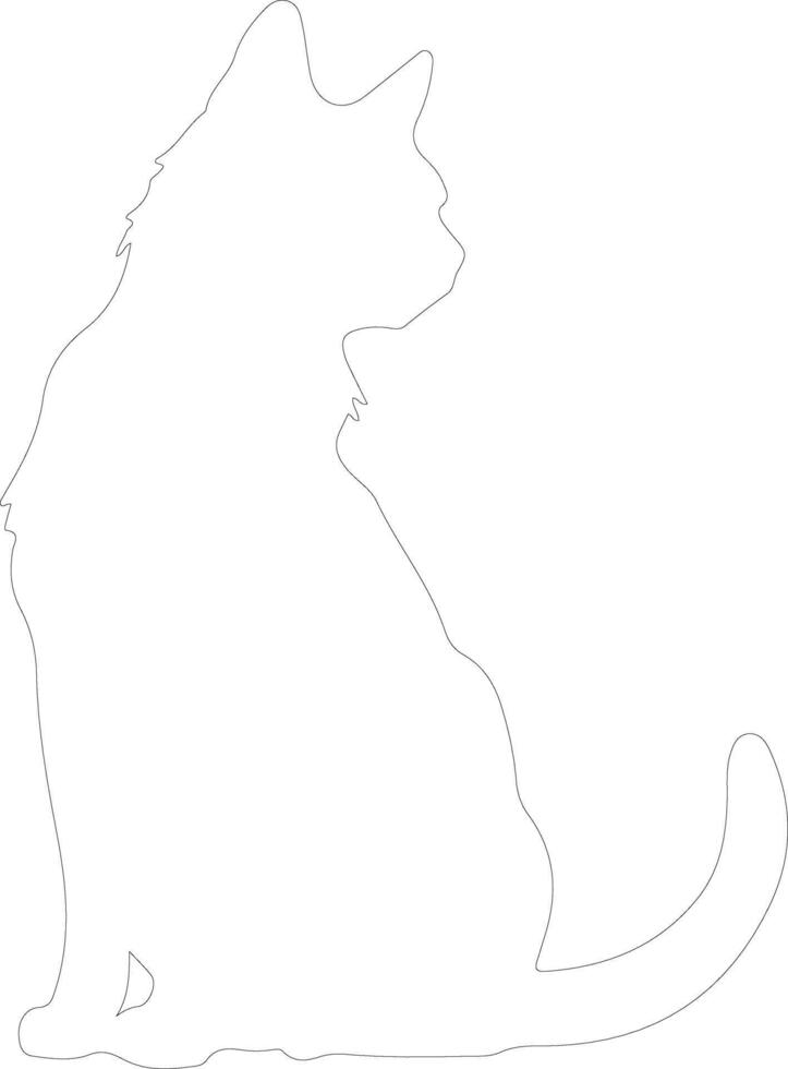 Sokoke Cat outline silhouette vector