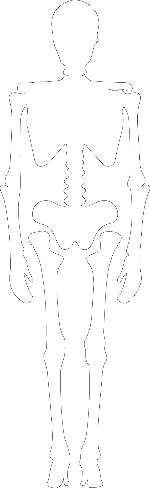 Skeleton outline silhouette 38487135 Vector Art at Vecteezy