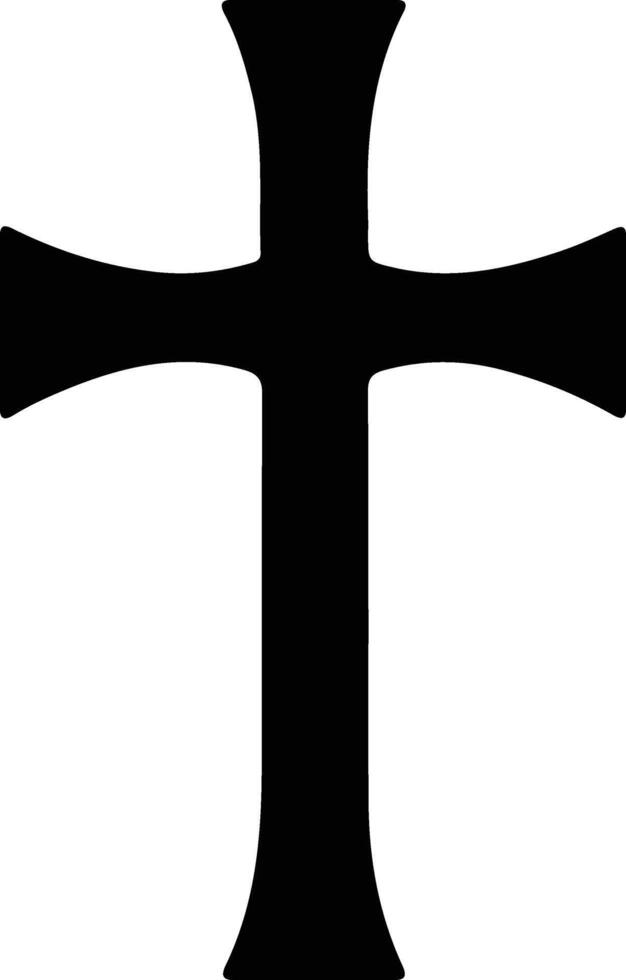 Cross icon  black silhouette vector