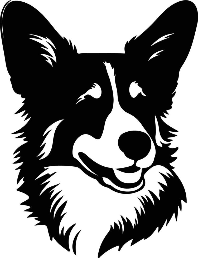 Pembroke Welsh Corgi  silhouette portrait vector