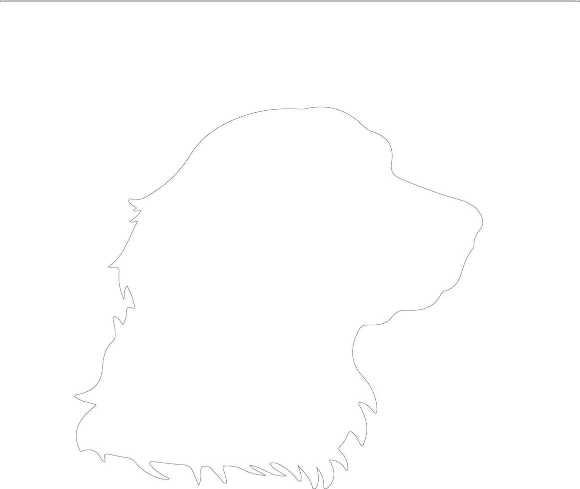 Golden Retriever  outline silhouette vector