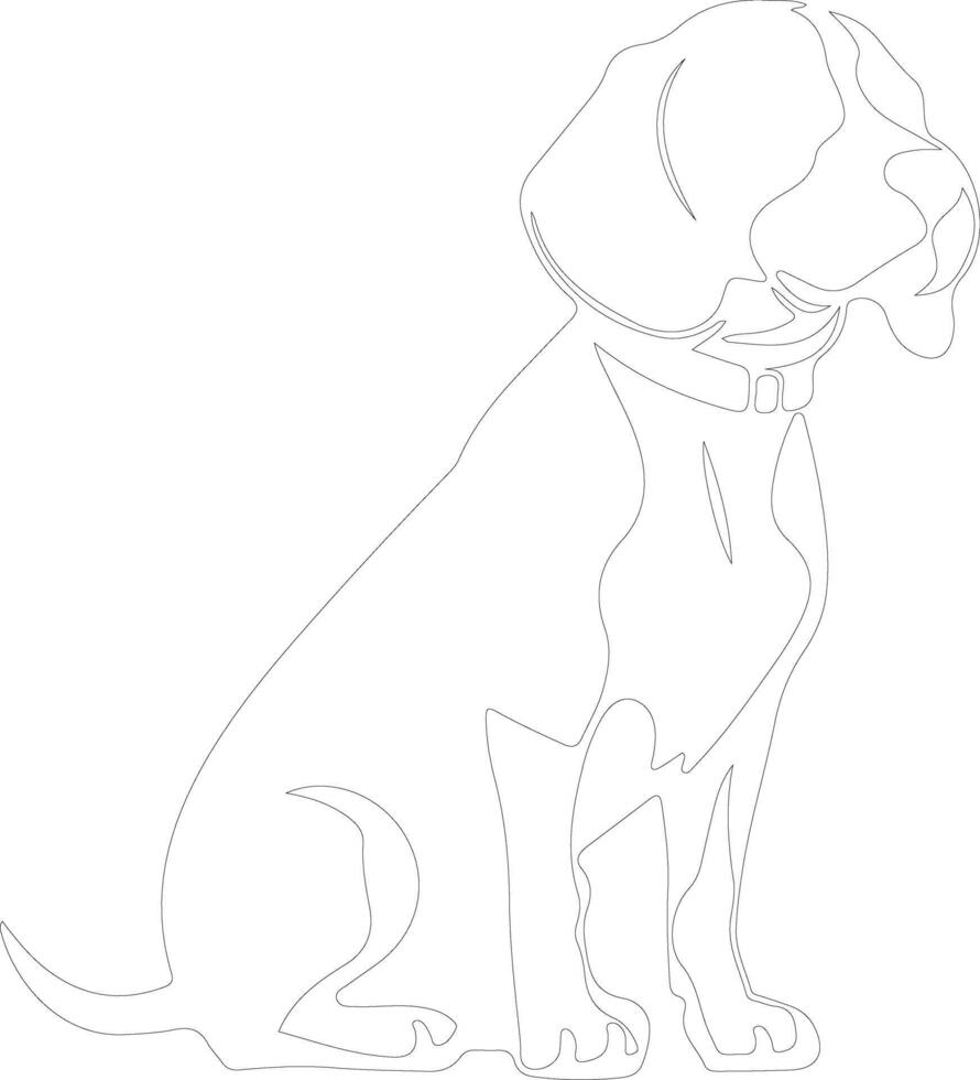 Beagle  outline silhouette vector