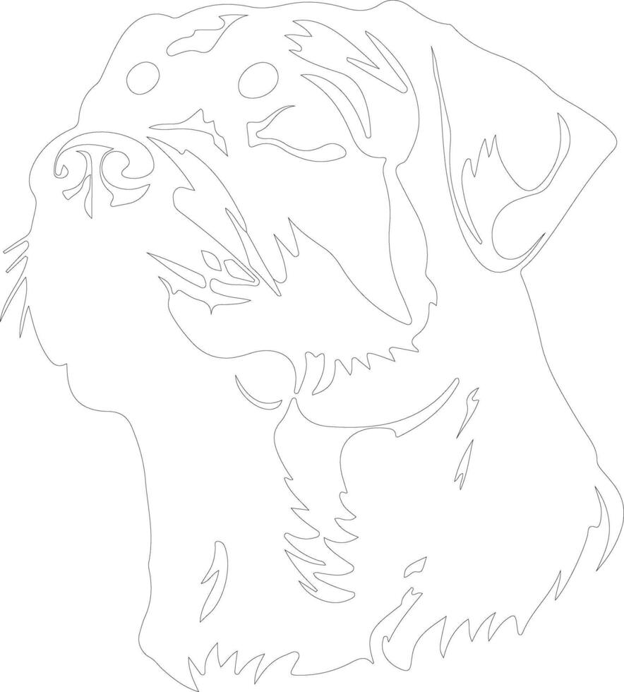 Rottweiler  outline silhouette vector