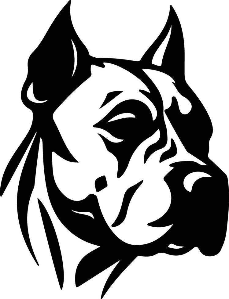 Dogo Argentino silhouette portrait vector