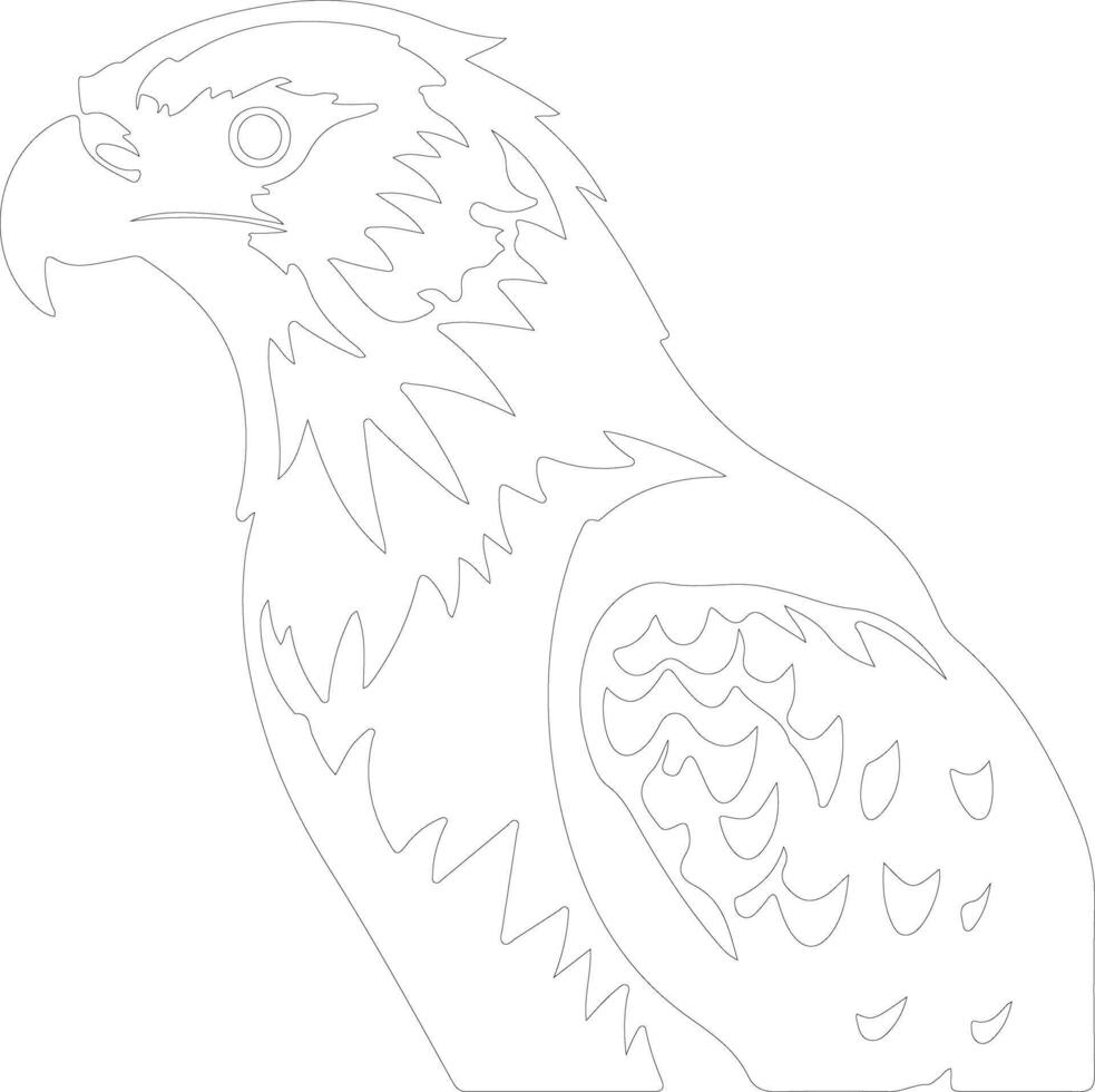 harpy eagle  outline silhouette vector