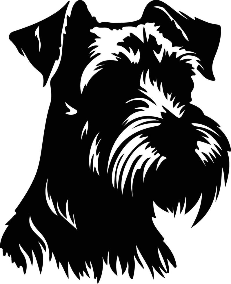 Standard Schnauzer  silhouette portrait vector