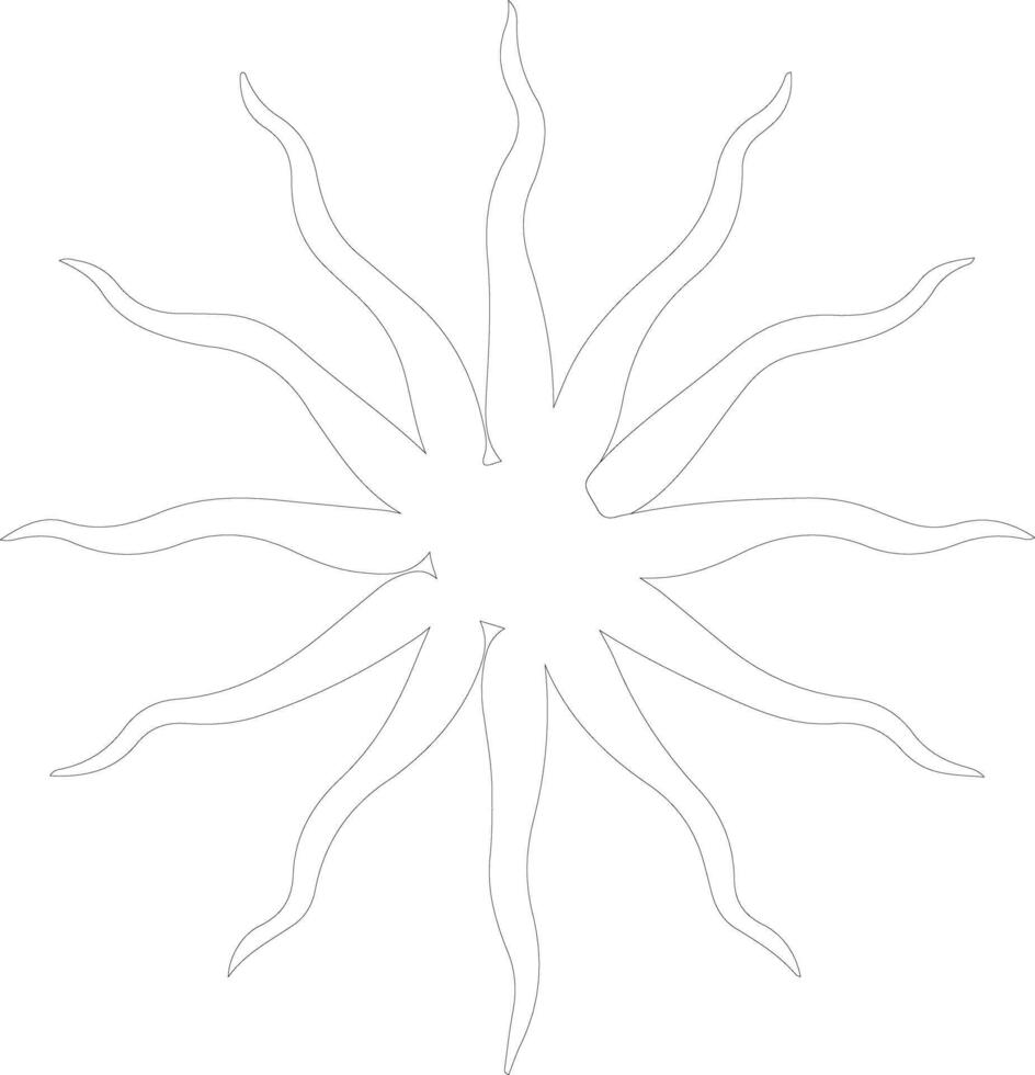 brittlestar outline silhouette vector