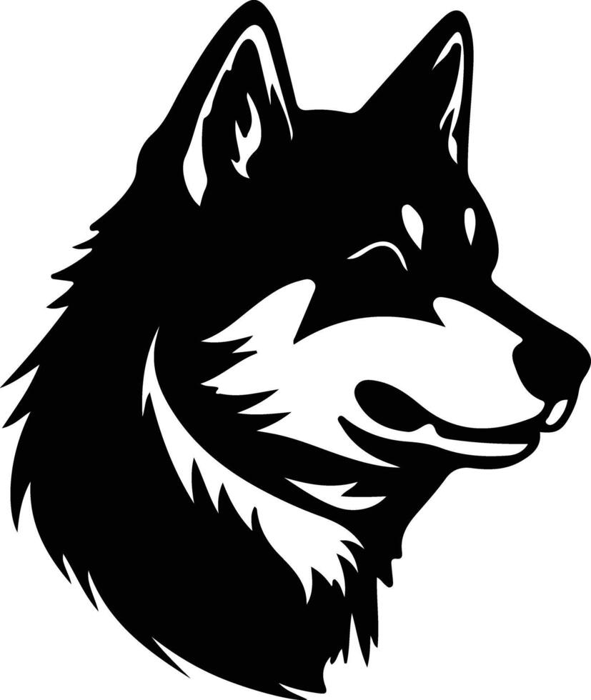 Shiba Inu  silhouette portrait vector