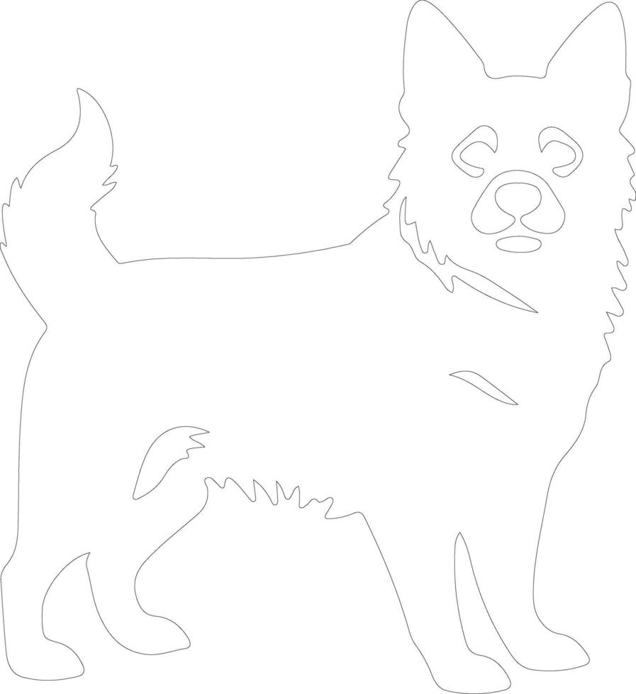 Swedish Vallhund outline silhouette vector