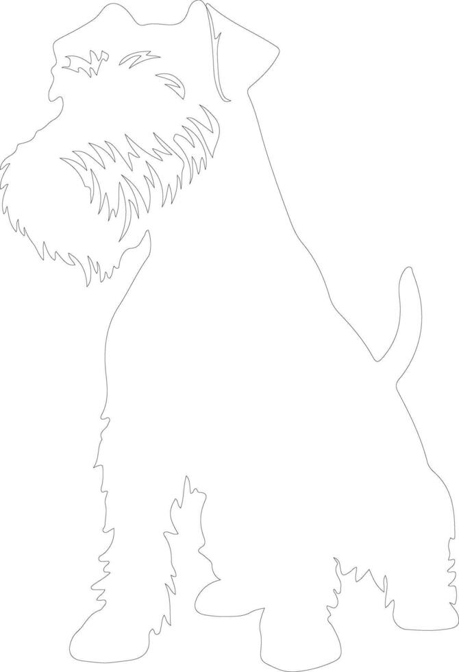 Lakeland terrier contorno silueta vector