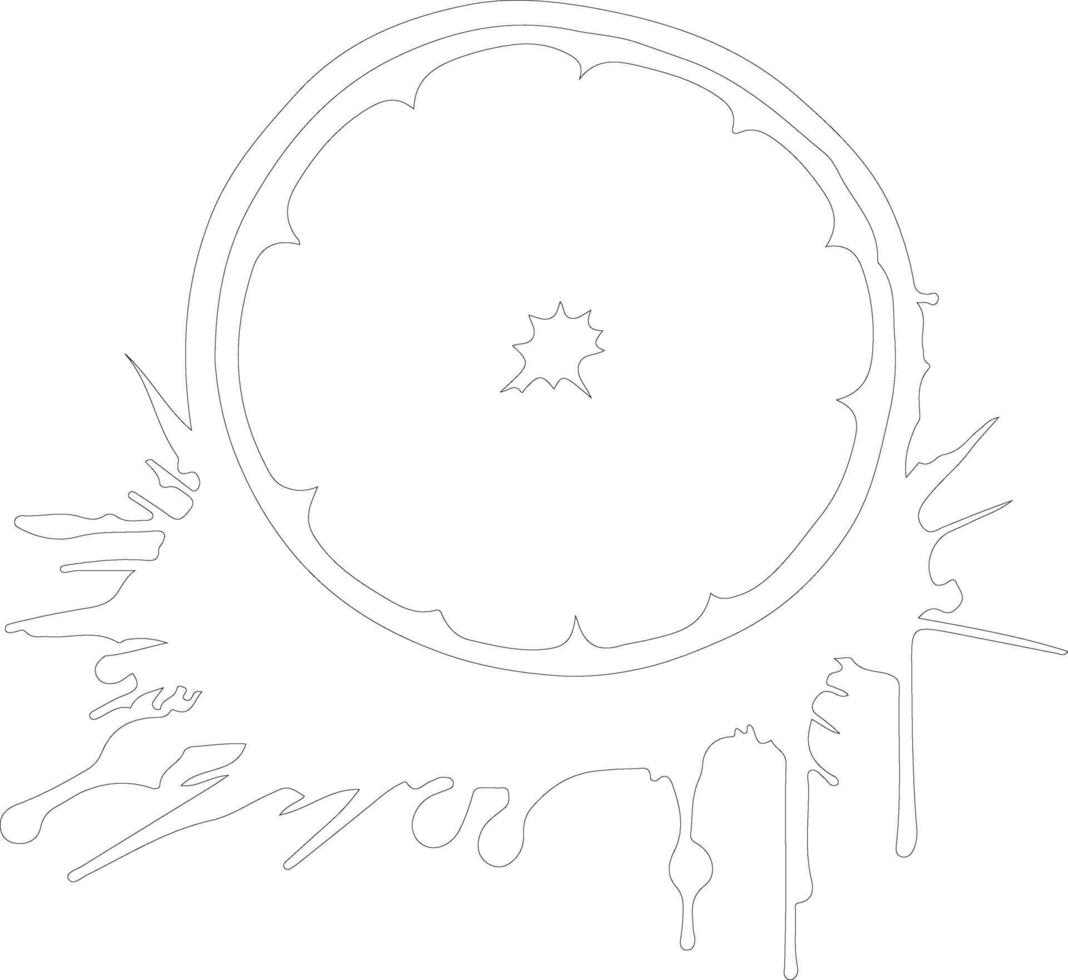 orange outline silhouette vector
