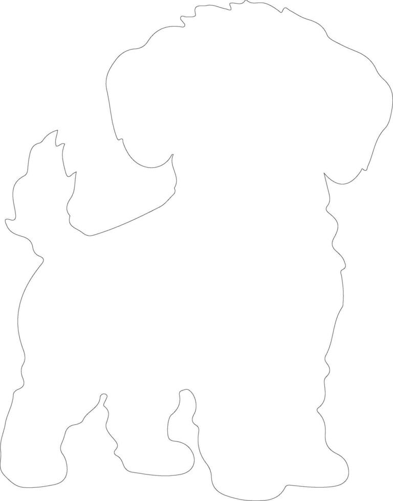 Bichon Frise  outline silhouette vector