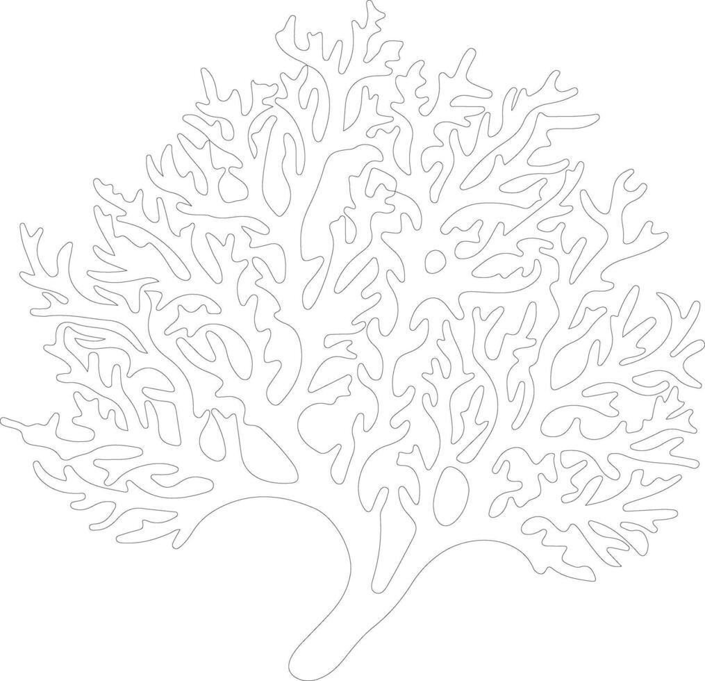 coral contorno silueta vector