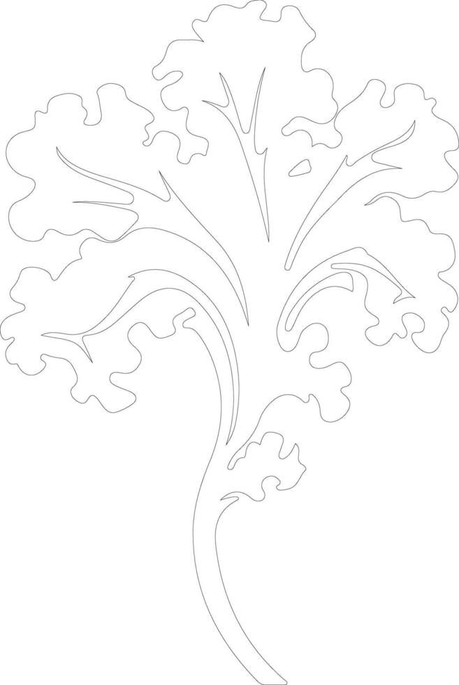 rhubarb  outline silhouette vector