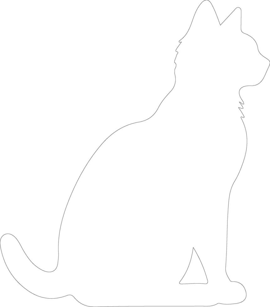 Foldex Cat  outline silhouette vector