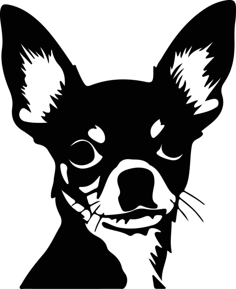 Chihuahua  silhouette portrait vector
