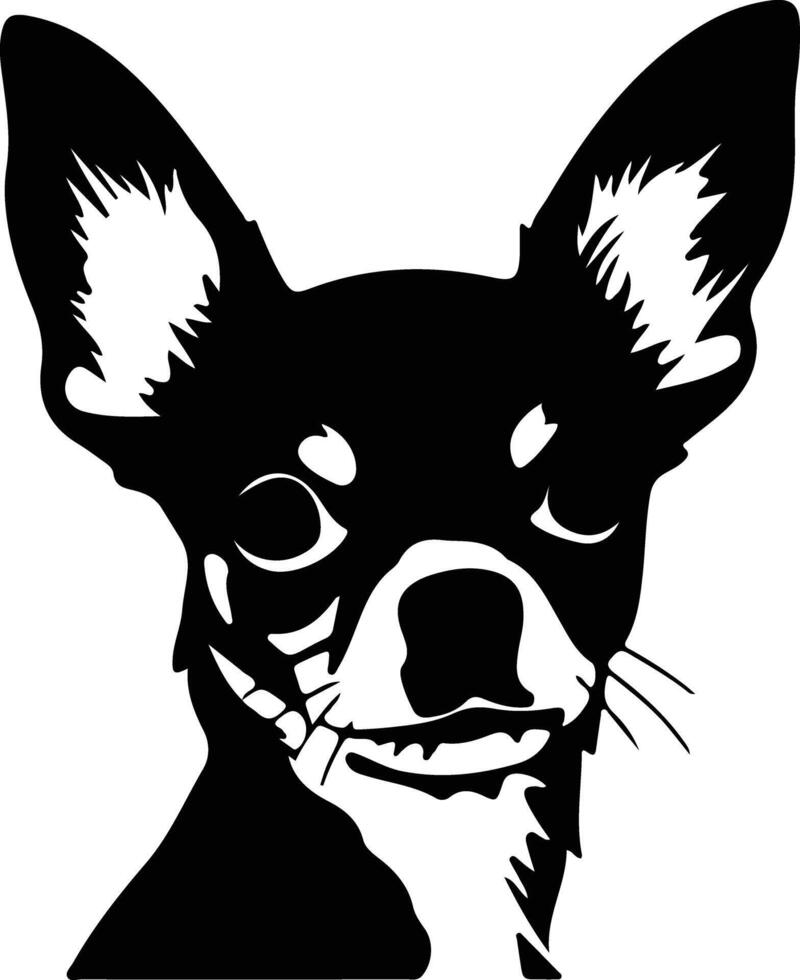 chihuahua silueta retrato vector