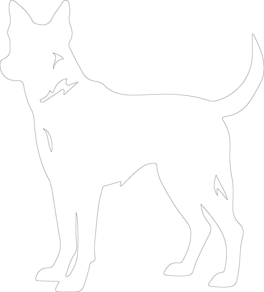 Capehuntingdog outline silhouette vector