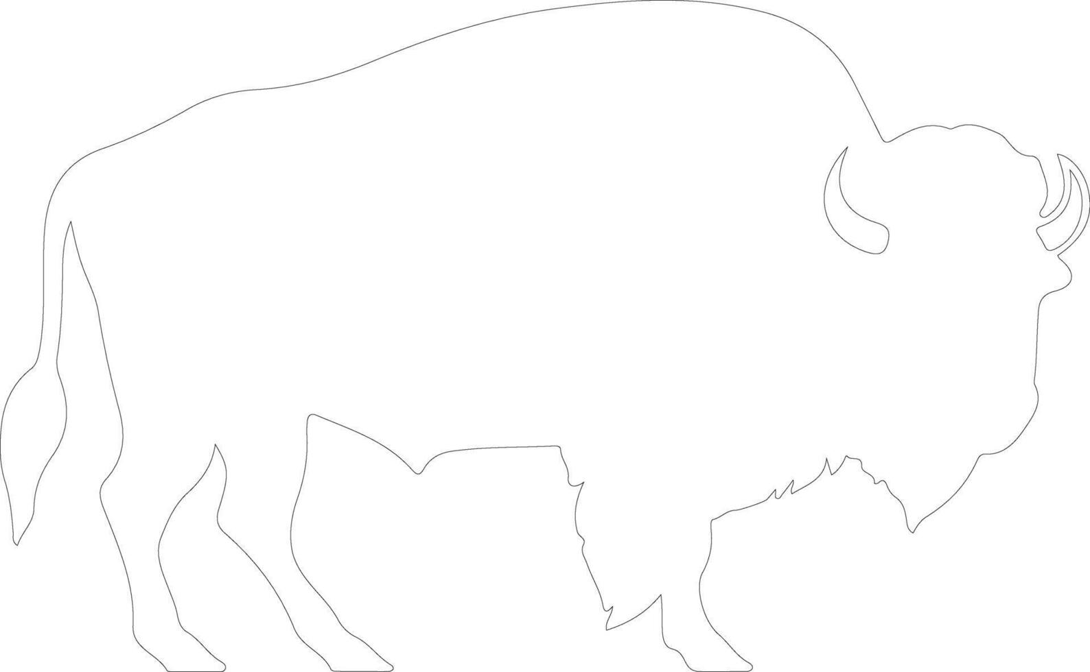 bison  outline silhouette vector