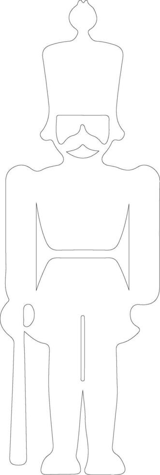 Nutcracker  outline silhouette vector