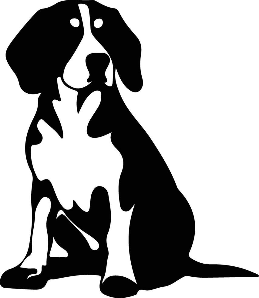 beagle negro silueta vector