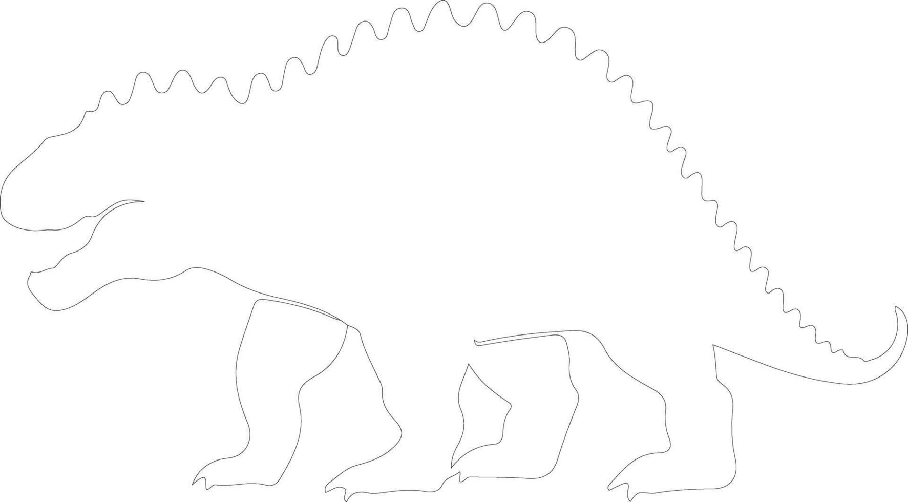 Trachodon   outline silhouette vector