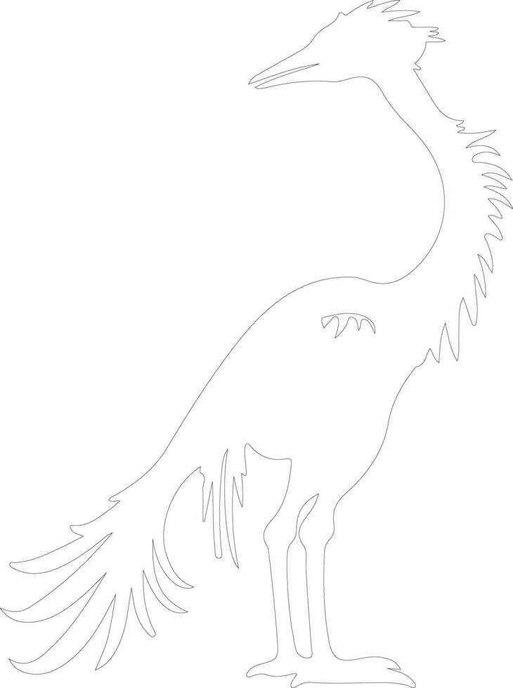 Troodon   outline silhouette vector