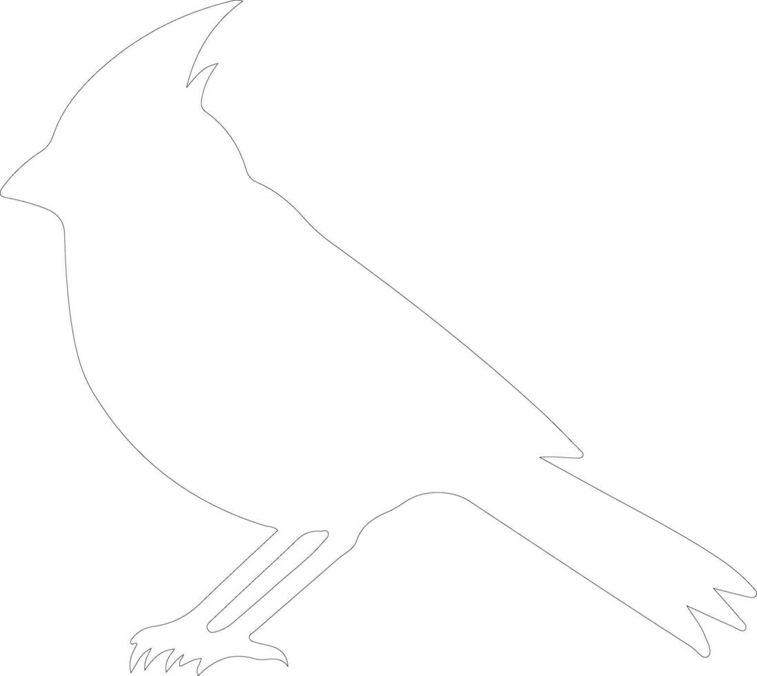 cardinal outline silhouette vector