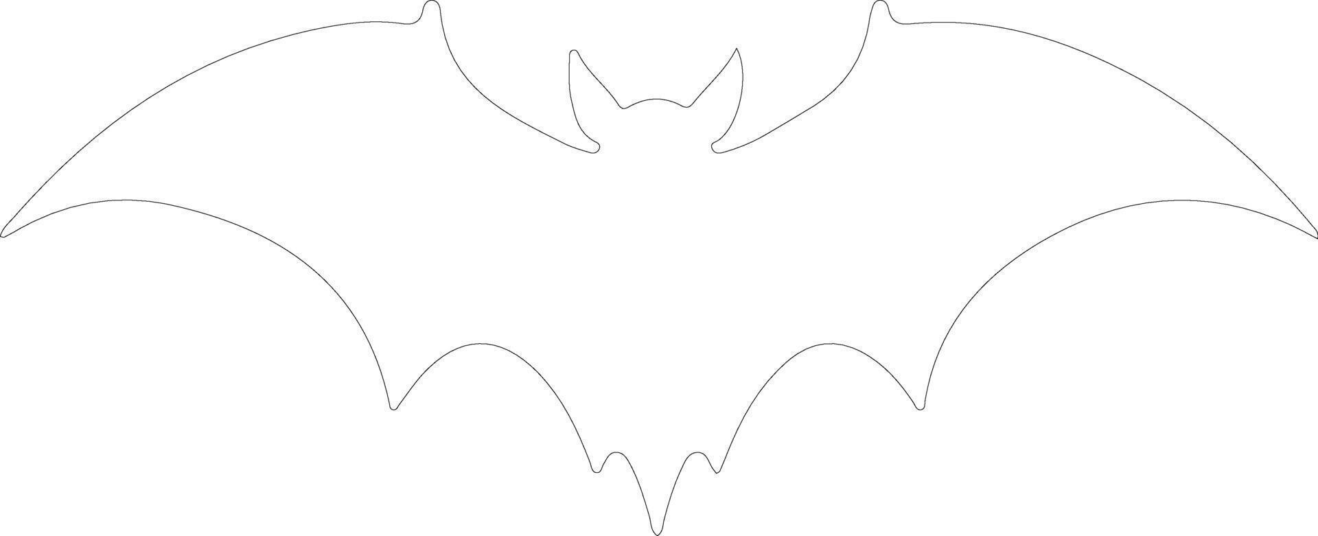 Bat  outline silhouette vector