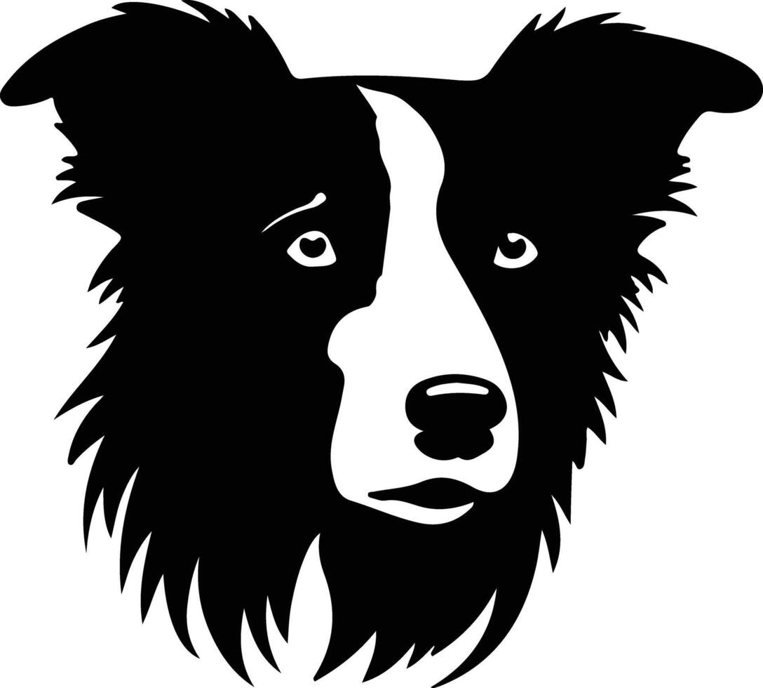 Border Collie  silhouette portrait vector