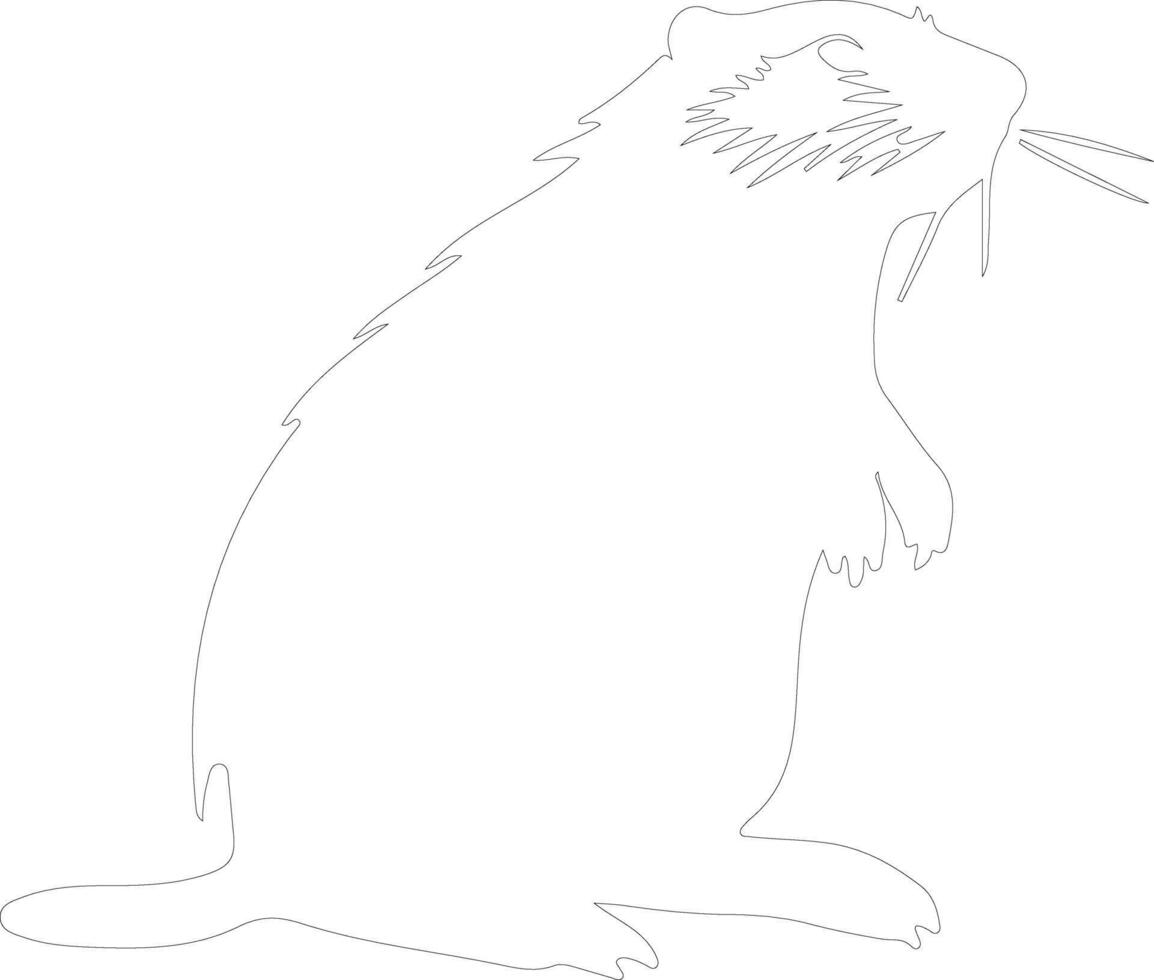 beaver  outline silhouette vector