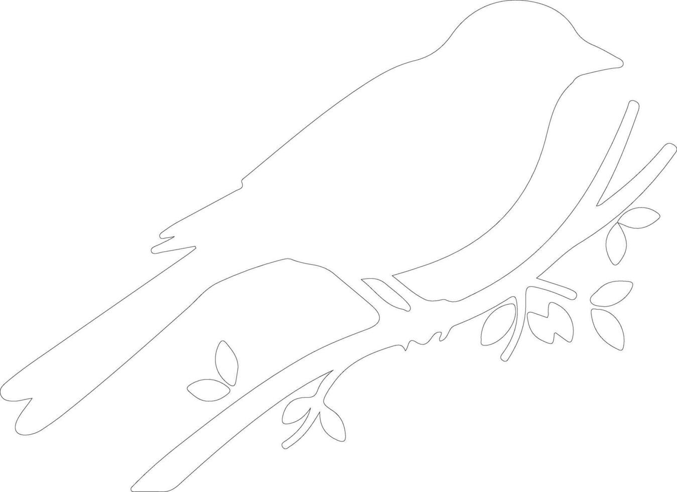 tanager   outline silhouette vector